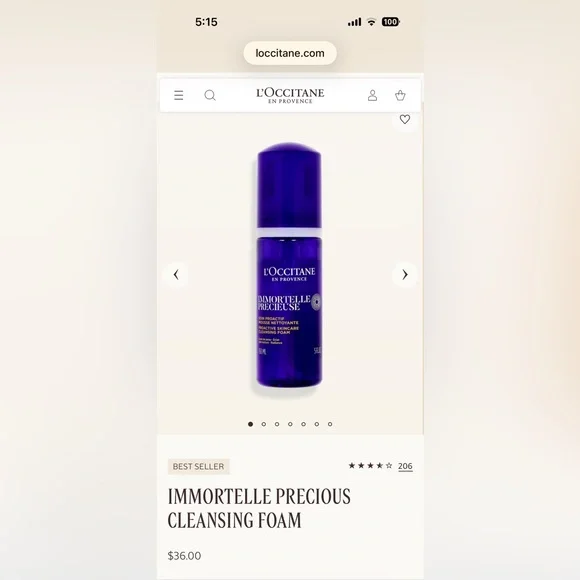 L'OCCITANE Immortelle Precious Cleansing Foam - Deep Blue
NEVER OPENED - Picture 1 of 3